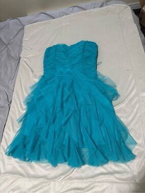 Teeze Me Turquoise Strapless Party Dress